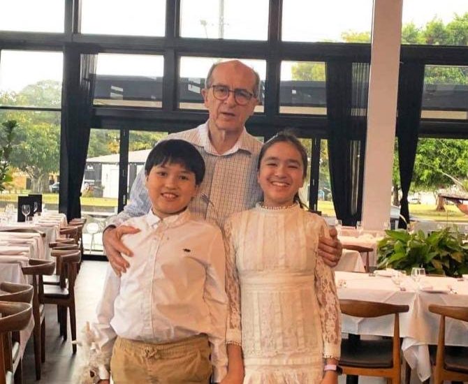Dr Dunn with his children